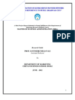 A Study With Reference To Hubli-Dharwad City": Customer Satisfaction On Mobile Service Provider Networks