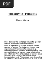 Theory of Pricing: Meenu Mishra