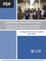 Supporting Education in Haiti A Directory of Civil Society Organizations 