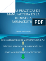 Buenas Prácticas de Manufactura en La Industria Farmacéutica