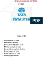 Strategic Brand Analysis of TATA STEEL