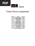 Cluster Room Assignments