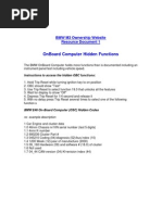 BMW E46 Hidden Functions