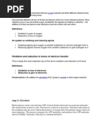 Definitions: Oxidation and Reduction in Terms of Electron Transfer