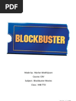 Made By: Marlon Matthijssen Course: CKV Subject: Blockbuster Movies Class: H4B TTO