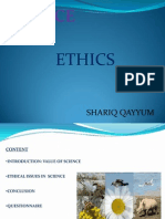 Ppt. Science and Ethics - by SHARIQ QAYYUM