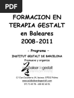 Programa de Formacion en Terapia Gestalt Completo