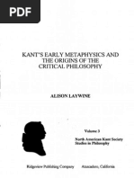 Alison Laywine - Kants Early Metaphysics and The Origins of The Critical Philosophy