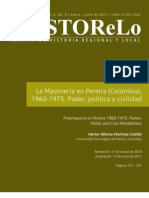 La Masonería en Pereira, 1960-1975. Héctor Martínez