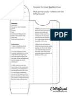 Template For Cereal Box Pencil Case Replayground!: Materials