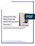 ANÁLISIS DEL PROCESO DE INVESTIGACIÓN Samaja Carlos