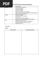 Matriz de Trabajo Sobre Evaluaciones Psicopedagógicas