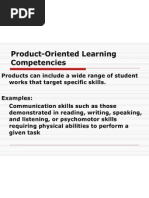 Product-Oriented Learning Competencies