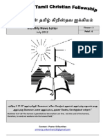 Wellington Tamil Christian Fellowship News Letter July 2012