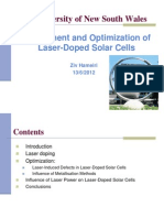 The University of New South Wales: Development and Optimization of Laser-Doped Solar Cells