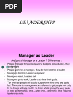 Manager As Leader