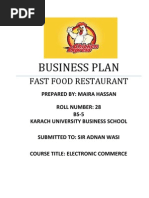 Fast Food Restaurant Business Plan