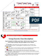 July 2012 Group Fitness Schedule