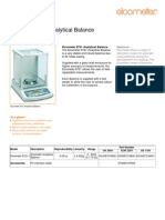 Data Sheet: Elcometer 8721 Analytical Balance