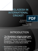 Presentation of Bangladesh in International Cricket