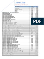 Pricelist Faceshop Korea