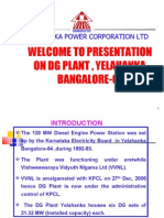 Yelahanka DG Plant Presentation Final