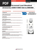 11kV 3 Core PILC SWA BS6480 Cable Specification