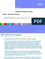 IBM Software Group: Enterprise COBOL Education Using Rational Developer For System Z Module 3 - Basic COBOL Statements