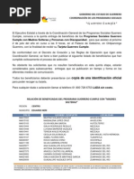 Padrón Guerrero Cumple Región Centro, Municipio Eduardo Neri