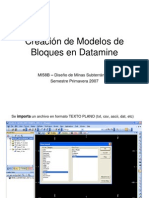 Creacion Modelos de Bloques Datamine