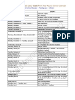 FY13 PreK Year Round Calendar