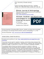 Animism, Fetishism, and Objectivism As Strategies For Knowing (Or Not Knowing) The World. Alf Hornborg, Lund University, Sweden.