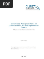 Economically Appropriate Rents For Crown Land With Pre-Existing Broadcast Towers