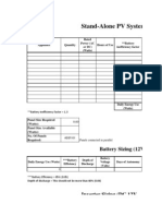 PV System Sizing