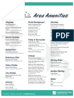 Shorewinds Schonsee Condominiums Amenity Sheet