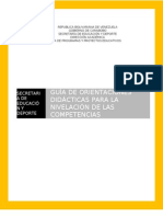 Guia de Orientaciones para Nivelacion de Los Aprendizajes