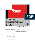 Tranzum Courier Services (TCS) : A Live Case Study