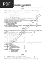 Question Bank Artificial Intelligence: Computer Science & Engineering Part-B Unit-I