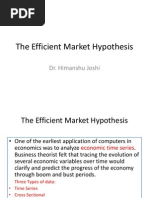 The Efficient Market Hypothesis