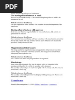 Factors That Affect The Efficiency Transformers