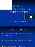 Astable Multivibrator Based Decade Counter