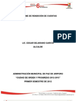 Informe de Rendición de Cuentas - Primer Semestre de 2012