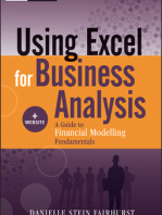 Using Excel for Business Analysis: A Guide to Financial Modelling Fundamentals