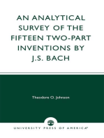 An Analytical Survey of the Fifteen Two-Part Inventions by J.S. Bach