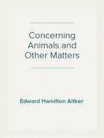 Concerning Animals and Other Matters