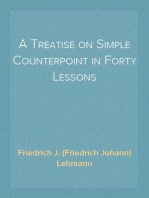 A Treatise on Simple Counterpoint in Forty Lessons