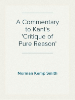 A Commentary to Kant's 'Critique of Pure Reason'