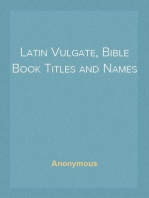 Latin Vulgate, Bible Book Titles and Names