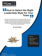 How to Select the Right Leadership Style for Your Team