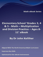 Elementary School ‘Grades 3, 4 & 5: Math – Multiplication and Division Practice - Ages 8-11’ eBook